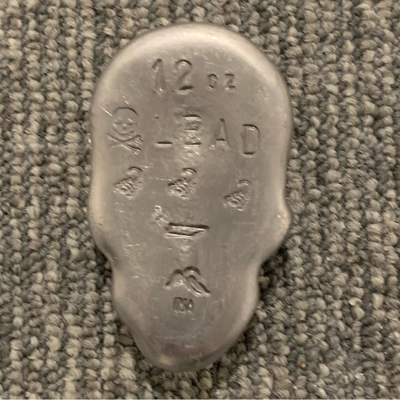 12oz (+) Custom Handmade Skull Lead Bar/Ingot - Picture 3 of 4